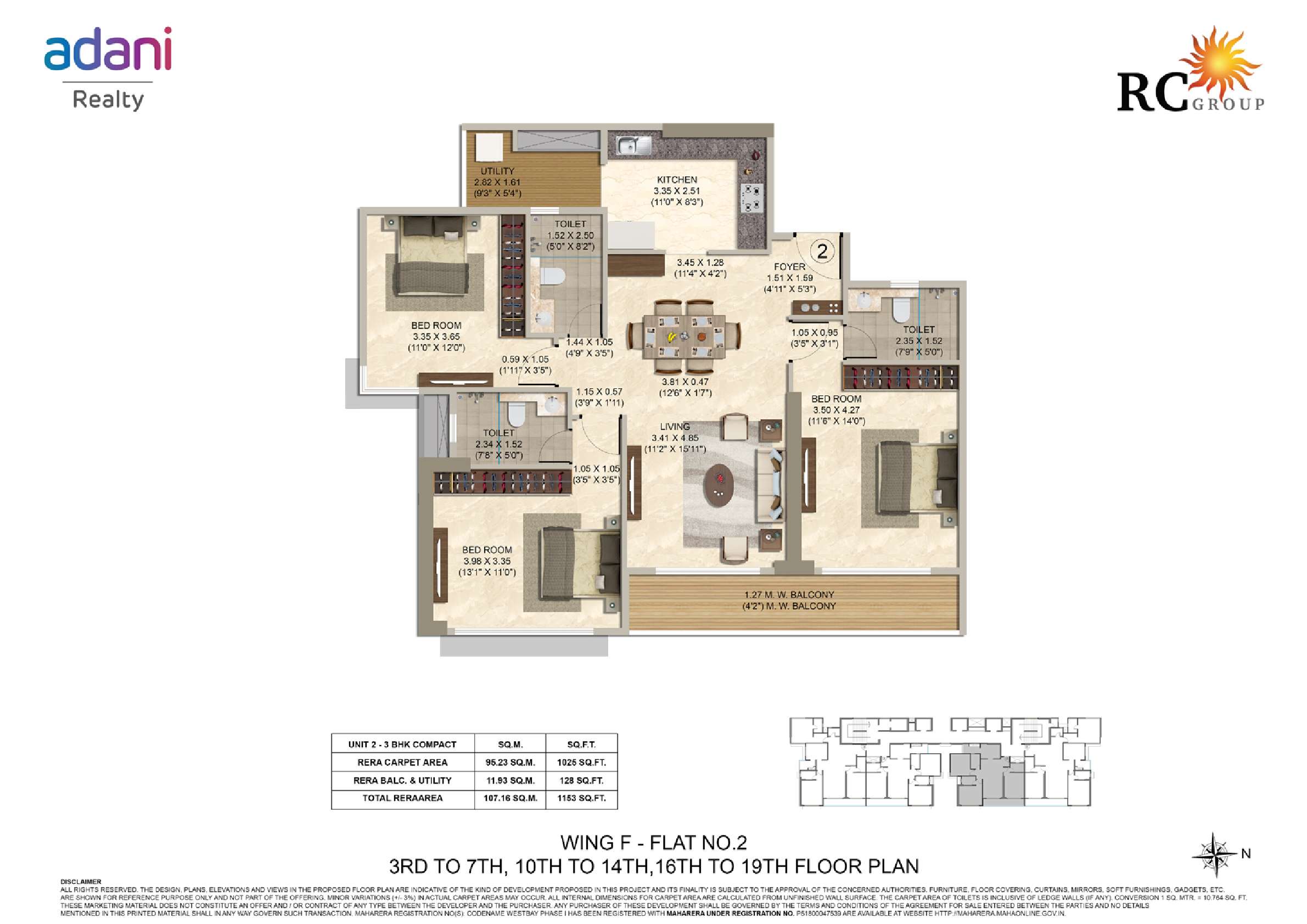 3 BED Floor Plan Variant 4